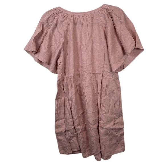 NEW! Velvet by Graham & Spencer Danielle Dress Ballet Pink 100% Linen Size XS - Picture 6 of 11